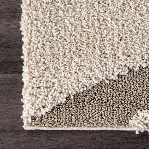  NuLOOM nuLOOM OZSG08A Soft and Plush Shaggy Curves Caroyln Shag Rug, 5 3 x 7 6, Cream