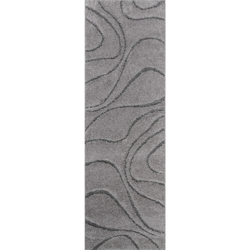  NuLOOM nuLOOM OZSG08A Soft and Plush Shaggy Curves Caroyln Shag Rug, 5 3 x 7 6, Cream