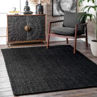 NuLOOM nuLOOM Natural Hand Woven Rigo Jute rug Area Rug, 8 x 10