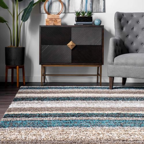  NuLOOM nuLOOM HJZOM1B Hand Tufted Classie Shag Rug, 6 x 9, Blue Multi