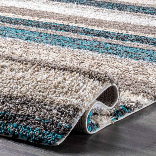  NuLOOM nuLOOM HJZOM1B Hand Tufted Classie Shag Rug, 6 x 9, Blue Multi