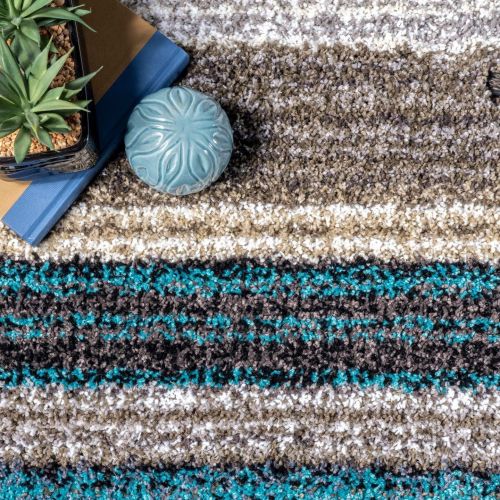  NuLOOM nuLOOM HJZOM1B Hand Tufted Classie Shag Rug, 6 x 9, Blue Multi