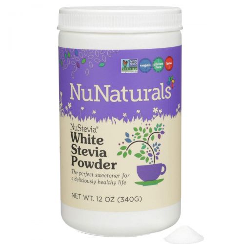  NuNaturals - NuStevia - White Stevia Powder - All-Purpose Sweetener - 5 Pound