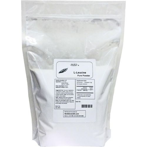  NuSci L-Leucine Pure Powder Leucine BCAA complies with USP Quality Standard (1000 grams (2.2 lb))