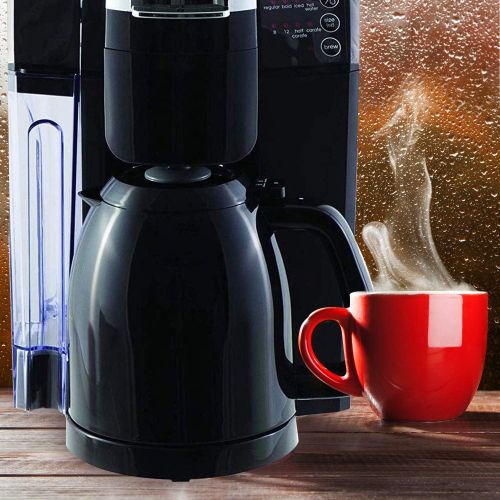  NuWave BruHub 3-in-1 Coffee Maker with Single Serve Brewing Capabilities for Coffee and Tea, 3 Strength Settings, Charcoal Filters Included and Insulated Carafe