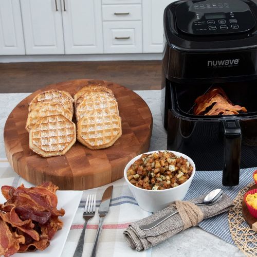  NUWAVE 6 QT Air Fryer Accessories 6 Silicone Egg Liners, a Stainless Steel Toaster Rack and a Stainless Steel Bacon Rack (Breakfast Kit)