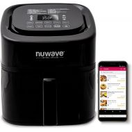 NUWAVE Brio 6-in-1 Air Fryer Oven Combo, 8-Qt X-Large Size, Fit up to 3 LBS. of Fries or 5 LB. Chicken, Non-Stick Air Circulation Riser & Never-Rust Reversible Stainless Steel Rack