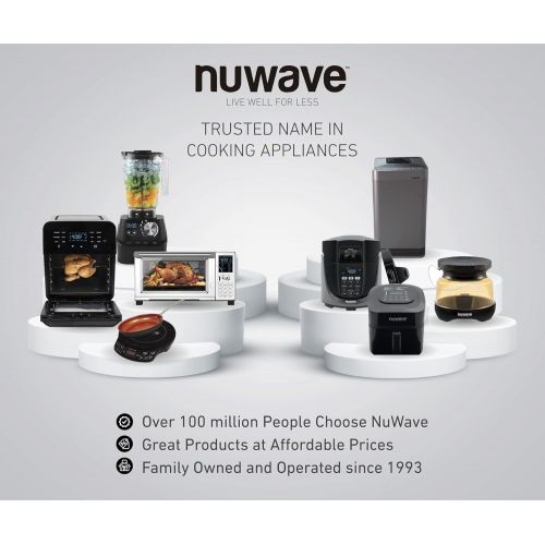  NuWave Duet Pressure Cooker, Air Fryer & Grill Combo Cooker Deluxe with Removable Pressure and Air Fry Lids, 6qt Stainless Steel Pot, 4qt Stainless Steel Air Fryer Basket