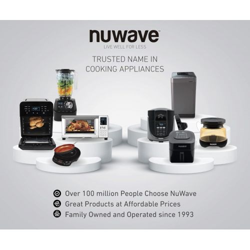  NuWave Duet Pressure Cooker, Air Fryer & Grill Combo Cooker with Removable Pressure and Air Fry Lids, 6qt Stainless Steel Pot, 4qt Stainless Steel