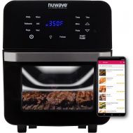 NUWAVE Brio Air Fryer Smart Oven, 15.5-Qt X-Large Family Size, Countertop Convection Rotisserie Grill Combo, SS Rotisserie Basket & Skewer Kit, Reversible Ultra Non-Stick Grill Gri