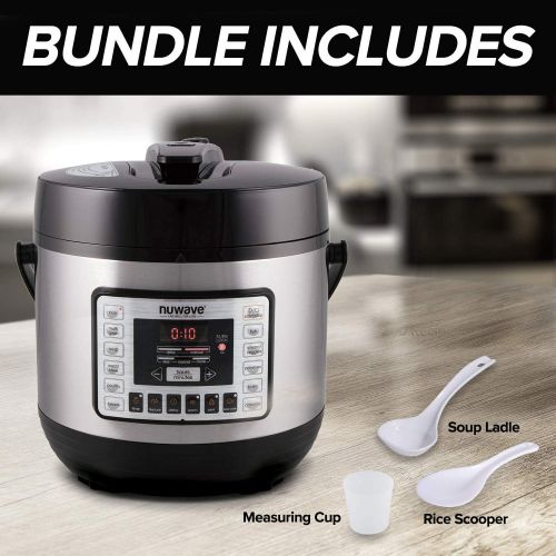  [아마존베스트]NUWAVE NUTRIPOT 6-Quart DIGITAL PRESSURE COOKER with Sure-Lock Safety System; Dishwasher-Safe Non-Stick Inner Pot; 11 Pre-Programmed Presets; Detachable Pressure Pot Lid for Easy C