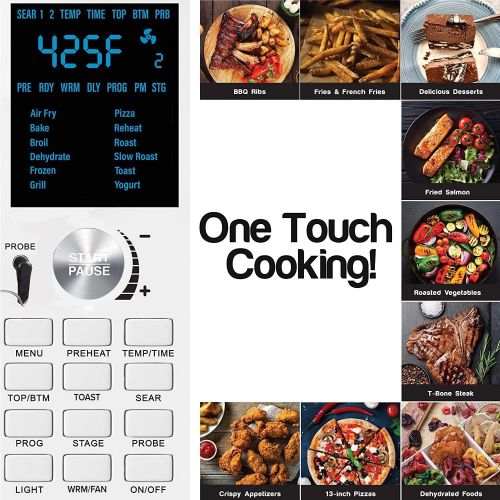  [아마존베스트]NuWave Bravo XL Smart 1800-watt Convection Oven with Integrated Digital Temperature Probe & Flavor Infusion Technology