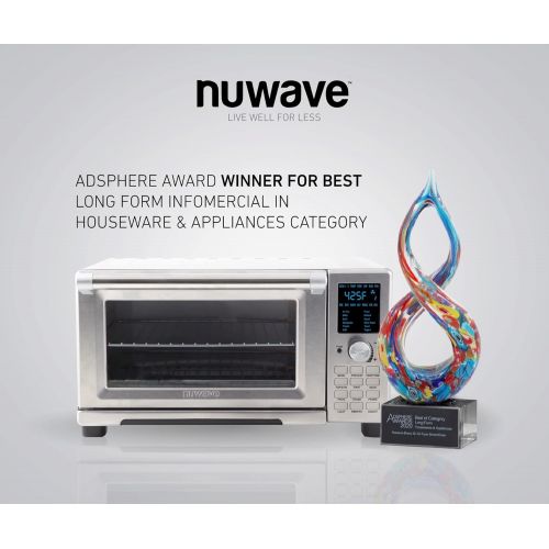  [아마존베스트]NUWAVE BRAVO XL 1800-Watt Convection Oven with Crisping and Flavor Infusion Technology (FIT) with Integrated Digital Temperature Probe for Perfect Results; 12 Programmed Presets; 3