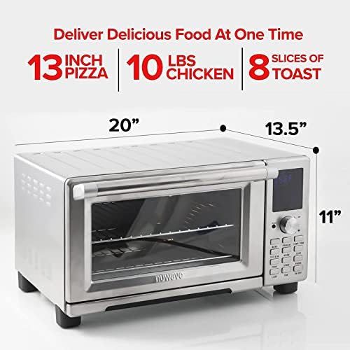  [아마존베스트]NuWave Bravo XL 30 QT Convection Air Fryer Oven with Crisping and Flavor Infusion Technology (FIT) with Integrated Digital Temperature Probe for Perfect Results; Non-Stick Enamel B