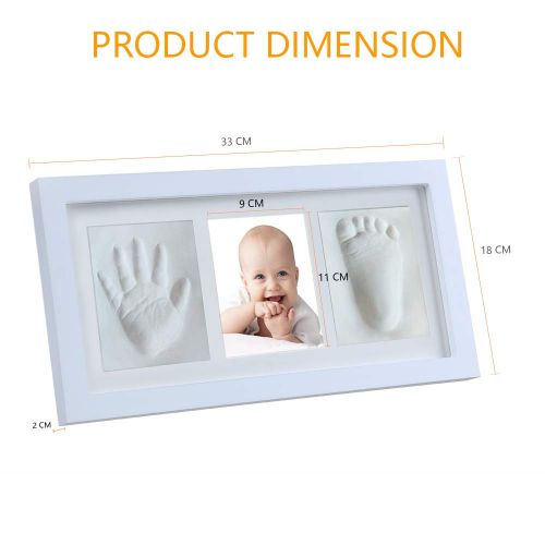  [아마존베스트]Nuaele Baby Hand and Footprint Keepsake, Non-Toxic Clay Photo Frame Registry Kit for Wall Mount & Desktop Mount Decor, Perfect Shower Gift for Newborn Boys & Girls and Little Pets | NO Mo