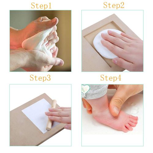  [아마존베스트]Nuaele Baby Hand and Footprint Keepsake, Non-Toxic Clay Photo Frame Registry Kit for Wall Mount & Desktop Mount Decor, Perfect Shower Gift for Newborn Boys & Girls and Little Pets | NO Mo