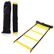 nuaele Pro Agility Ladder Agility Training Ladder Speed Flat Rung, Speed Agility Ladder with Carrying Bag for Soccer Football Training - Multi Choice: 8, 12 Rung