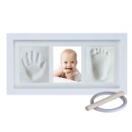 Nuaele Baby Hand and Footprint Keepsake, Non-Toxic Clay Photo Frame Registry Kit for Wall Mount & Desktop Mount Decor, Perfect Shower Gift for Newborn Boys & Girls and Little Pets | NO Mo
