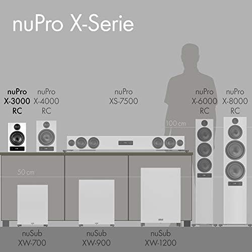  [아마존베스트]-Service-Informationen Nubert nuPro X-3000 RC Shelf Speakers Pair | Bluetooth Speaker aptX HD | Speaker Connection Wireless High Res | Active Boxes with 2 Way | High End Compact Speakers Black | Pack of