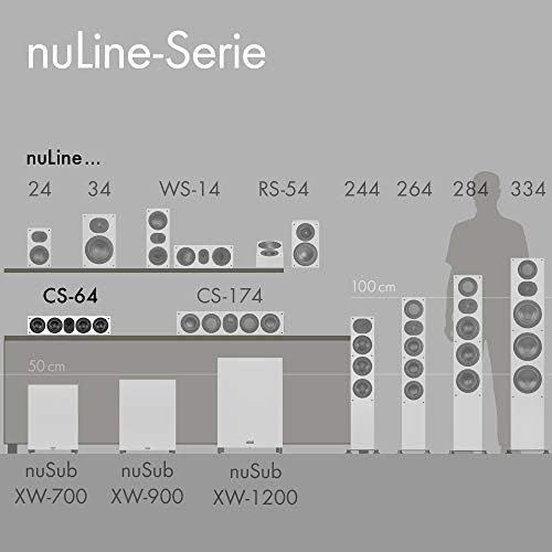  [아마존베스트]-Service-Informationen Nubert nuLine CS-64 Centre Speaker, Speaker for Home Cinema and Music Enjoyment, High Level Voice, Passive Centre Box with 2.5 Way Technology, Made in Germany, Compact Speaker, Bla