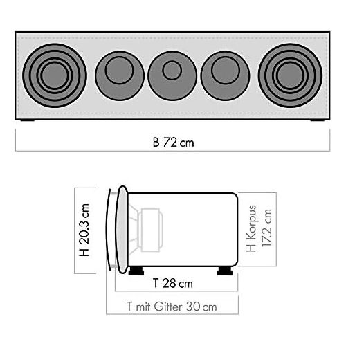  [아마존베스트]-Service-Informationen Nubert nuVero 70 Centre Speakers | Speaker for Home Cinema & Music Enjoyment | Voice at the Highest Level | Passive Centre Box with 3 Way Technology Made in Germany | Compact Speak