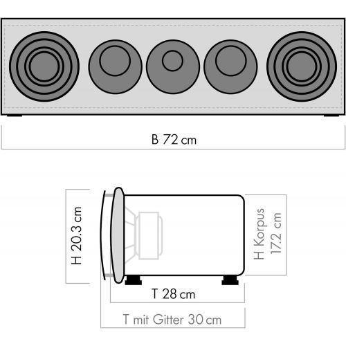  [아마존베스트]-Service-Informationen Nubert nuVero 70 Centre Speakers | Speaker for Home Cinema & Music Enjoyment | Voice at the Highest Level | Passive Centre Box with 3 Way Technology Made in Germany | Compact Speak