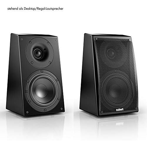  Nubert nuLine RS 54 Dolby Atmos Speaker Pair | Attached Speakers Suitable for Dolby Atmos & DTS:X | Passive Surround Boxes with 2 Way Made in Germany | Compact Speakers Black | Pac