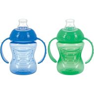 Nuby 2-Pack Two-Handle No-Spill Super Spout Grip N' Sip Cup, 8 Ounce, Colors May Vary