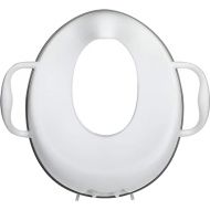 Nuby Easy Grip Safety Toilet Seat Trainer with Integrated Splash Guard for Toddlers & Kids, White, 1 Count