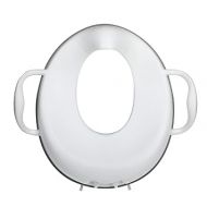 Nuby Easy Grip Safety Toilet Seat Trainer with Integrated Splash Guard for Toddlers & Kids, White, 1 Count