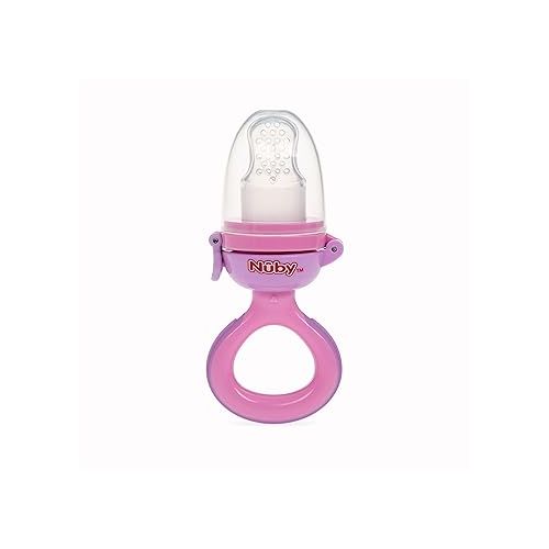  Nuby Twist N' Feed Infant First Foods Feeder with Hygienic Cover: 10M+, Colors May Vary, Multi