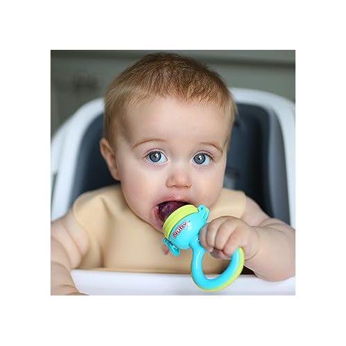  Nuby Twist N' Feed Infant First Foods Feeder with Hygienic Cover: 10M+, Colors May Vary, Multi