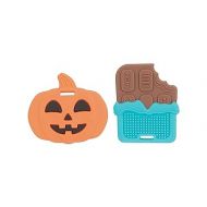Nuby All Silicone Pumpkin & Chocolate Bar Teether ? 2 Pack, 3+ Months