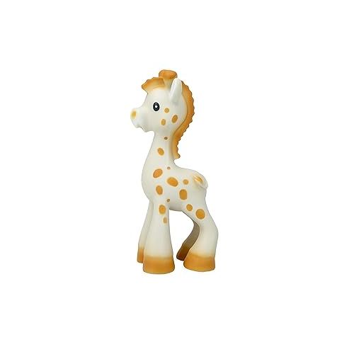  Nuby Jackie The Giraffe Super Soft Teether Toy with Squeaker, 100% Natural Rubber