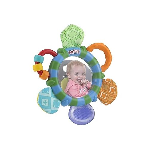  Nuby Look-at-Me Mirror Teether Toy, Colors May Vary