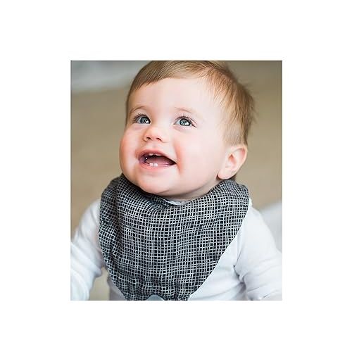  Nuby Baby Bibs - 3 Pc Muslin Bibs - Reversible 100% Natural Cotton Teething Bib - Baby Bibs For Girls And Boys, Baby Essentials