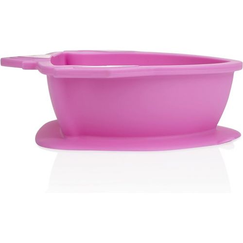  Nuby Sure Grip Silicone Rocket Bowl with Non Slip Base, 6m+, Pink