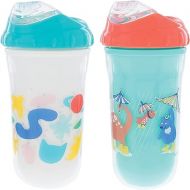 Nuby No-Spill Insulated Cool Sipper, 9 Ounce (Pack of 2), White & Aqua