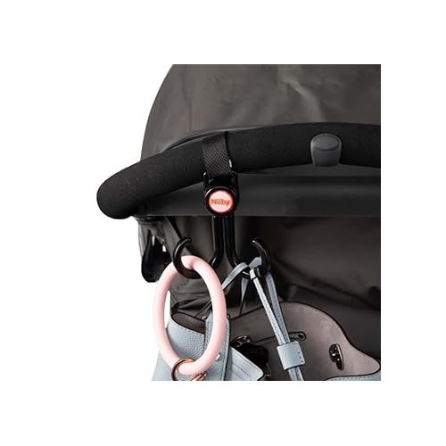  Nuby Double Stroller Hook, Adjustable Hook, Black