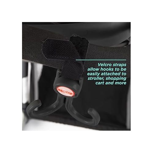  Nuby Double Stroller Hook, Adjustable Hook, Black