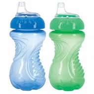 Nuby 2-Pack No Spill Easy Grip Trainer Cup 10 oz, Assorted Color