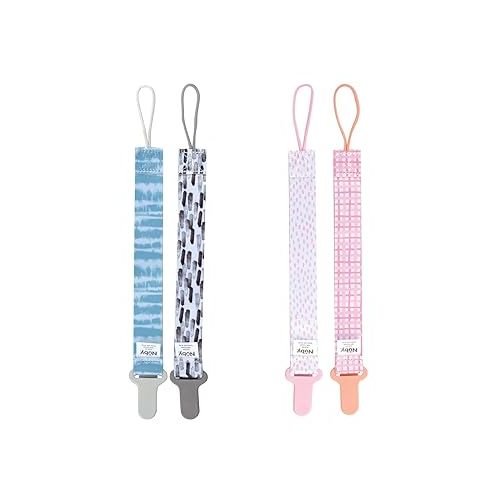  Nuby Infant's Pacifinder Pacifier Clips, Colors May Vary 2 Count (Pack of 1)