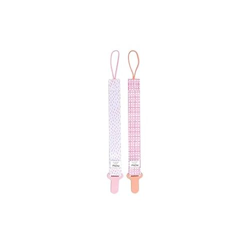  Nuby Infant's Pacifinder Pacifier Clips, Colors May Vary 2 Count (Pack of 1)