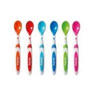 Nuby 6 Piece Long Handle Weaning Spoons, Assorted, One Size
