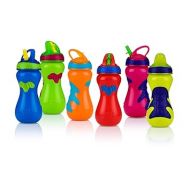 Nuby Flip-It Top Gator Grip Plastic Sipper, 15 Ounce, Colors May Vary