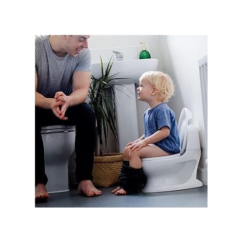  Nuby My Real Potty Training Toilet with Life-Like Flush Button and Sound - 18+ Months - White