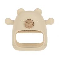 Nuby Silicone Wrist Teething Mitten - Baby Teether Ring - 3+ Months - Brown Bear