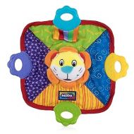 Nuby Teething Blankie Characters May Vary, Red/Yellow/Green/Orange/Blue, 1 Count