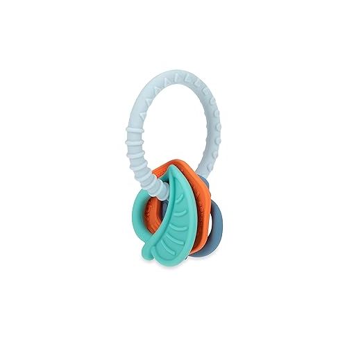  Nuby Chewy Charms Teething Ring, Soft BPA-Free Baby Teething Toy - 3+ Months - Dino