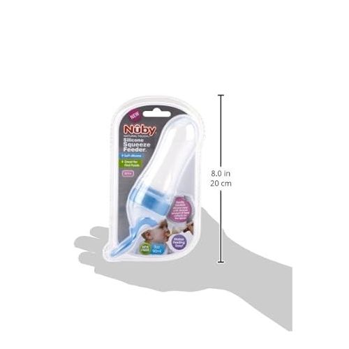  Nuby Natural Touch Silicone Travel Infa Feeder, 3 Ounce, Colors May Vary